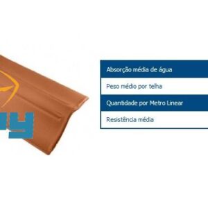 CUMEEIRA P/TELHA VERMELHA PLAN/ROMANA/AMERICANA