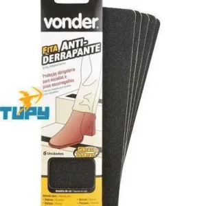 FITA ANTIDERRAPANTE C/6PCS (50MM X 220MM) PRETA