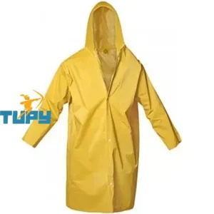 CAPA DE CHUVA C/ CAPUZ FORRADA AMARELA TAM G