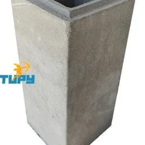 TUBO CONCRETO P/COLUNA QUADRADA LISO 22X22X50CM