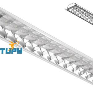 LUMINARIA EMBUTIR ALETADA FLUORESCENTE 2X32W (LUMICENTER)
