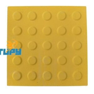 PISO TATIL DE CONCRETO BOLINHA AMARELO 33X33